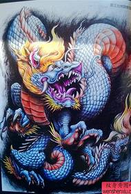 Tradičná ročenka rukopisu draka tetovania 71