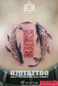 una personalità sull'addome Modello del tatuaggio