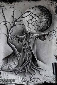 manoscritto Un modello di tatuaggio horror
