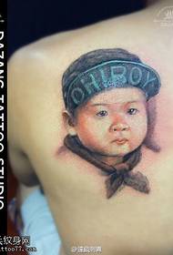 schouder zoon portret tattoo patroon