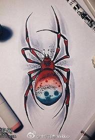 рукопись стерео реалистичный узор тату паук