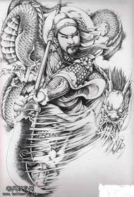 manoscritto del secondo modello del tatuaggio del drago
