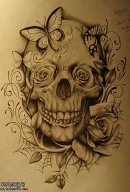 manuscript fashion forma skull tattoo