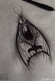 manuscript fly Moth Tattoo Pattern