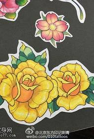 Akwụkwọ odide nke eserese Yellow Rose Tattoo