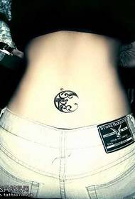 femaleенска шема за тетоважа на тотем за месечината од среден пораст