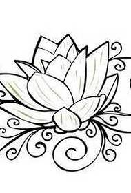 manuscrit un motif de tatouage de lotus très simple
