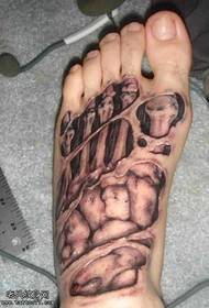 modello di tatuaggio 3D moda piede