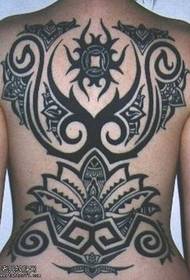 teljes hátsó totem tetoválás minta