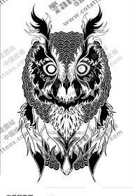 Maniskri Owl Tattoo Modèl