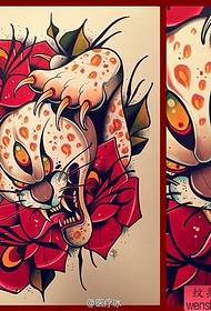तेंदुआ फूल टैटू पैटर्न
