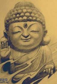 manuskript ett supersöt Buddha tatueringsmönster