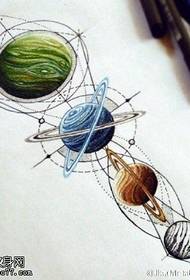 Manoscritto Galaxy Tattoo Pattern