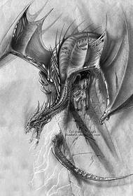 immagine di apprezzamento del modello del manoscritto del tatuaggio del pterosauro prepotente personalità