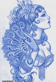 modello di tatuaggio manoscritto moda bellezza