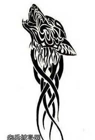 przystojny fajny wzór totemu tatuaż głowy wilka 167390 - rękopis atmosfera piękny wzór tatuażu skrzydła