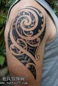 arm handsome totem tattoo pattern