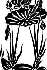 lotus Lotus manuscript tattoo pattern
