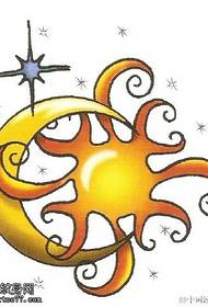 वैयक्तिक सूर्य हस्तलिखित टॅटू नमुना
