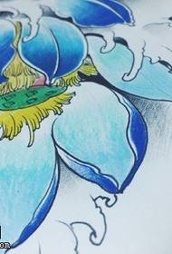 Modello di tatuaggio di loto dipinto