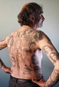tatuering karaktär porträtt tatuering 168517-101 luftburen division mikro kapitel personlighet tatuering