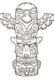 klassískt handrit frá Maya totem