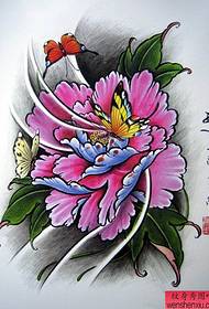 Inirerekomenda ng tattoo ang bar ng tattoo na pattern ng tattoo ng peony butterfly