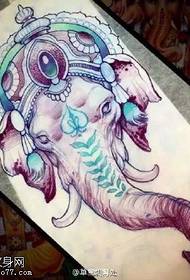 рукопись цветной слон бог узор татуировки