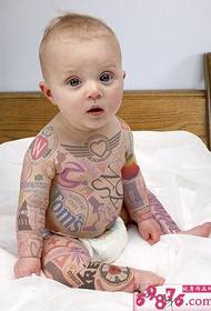 sevimli sevimli bebek kişilik logo dövme