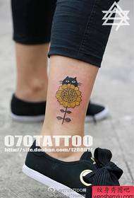 pola tattoo sunflower anu populér dina tonggong