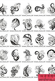 eine Reihe von Tattoo-Manuskript-Mustern