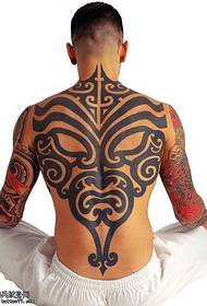 schiena piena schiena modello di tatuaggio totem arte