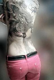 back tattoo ແມ່ຍິງເອີຣົບແລະອາເມລິກາຮູບແບບ tattoo totem