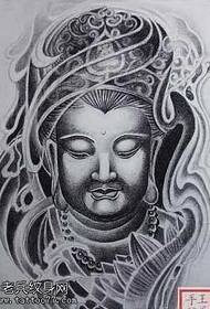 Modello del tatuaggio del manoscritto Guanyin Buddha