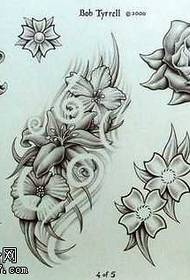 modello tatuaggio giglio manoscritto