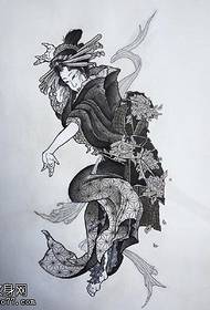 рукопис японського стилю татуювання гейші