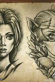 manuale mudellu di tatuaggi di bellezza in stile europeu è americanu