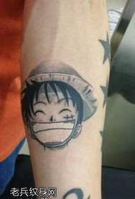 aka Luffy katuusi tattoo usoro
