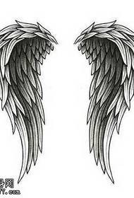 rukopis lijepi uzorak tetovaža krila anđela