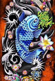 mawonekedwe abwino ozizira a squid, chrysanthemum lotus tattoo
