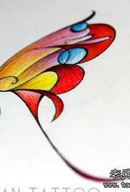 Popüler bir küçük kelebek dövme el yazması