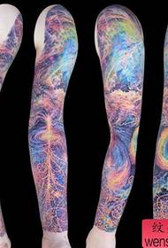 foršs populārs zvaigžņotas ziedu rokas tetovējums