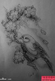 популарен ракопис за поп магија Тетоважа со цвет од слива