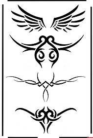 satu set reka bentuk tatu pinggang totem yang dikongsi oleh pertunjukan tatu