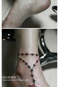 atsikana miyendo yosavuta anklet tattoo