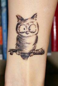 Motif de tatouage hibou petit et mignon 170940 - populaire tatouage étoile délicate note au poignet