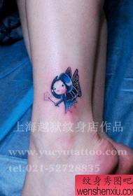 meisje benen heel schattig kleine engel tattoo patroon