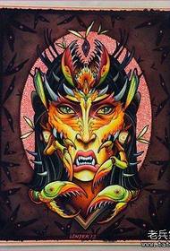 a cool demon tattoo manuscript