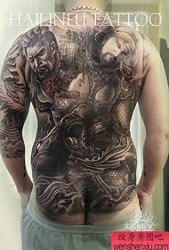 super cool domineering full-back Guanxiong pattern di tatuaggi