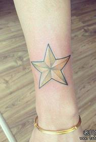 jenter arm populære Simple pentagram tatovering mønster